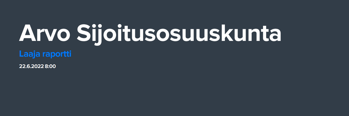 Inderesin päivitetty raportti Arvo Sijoitusosuuskunnasta